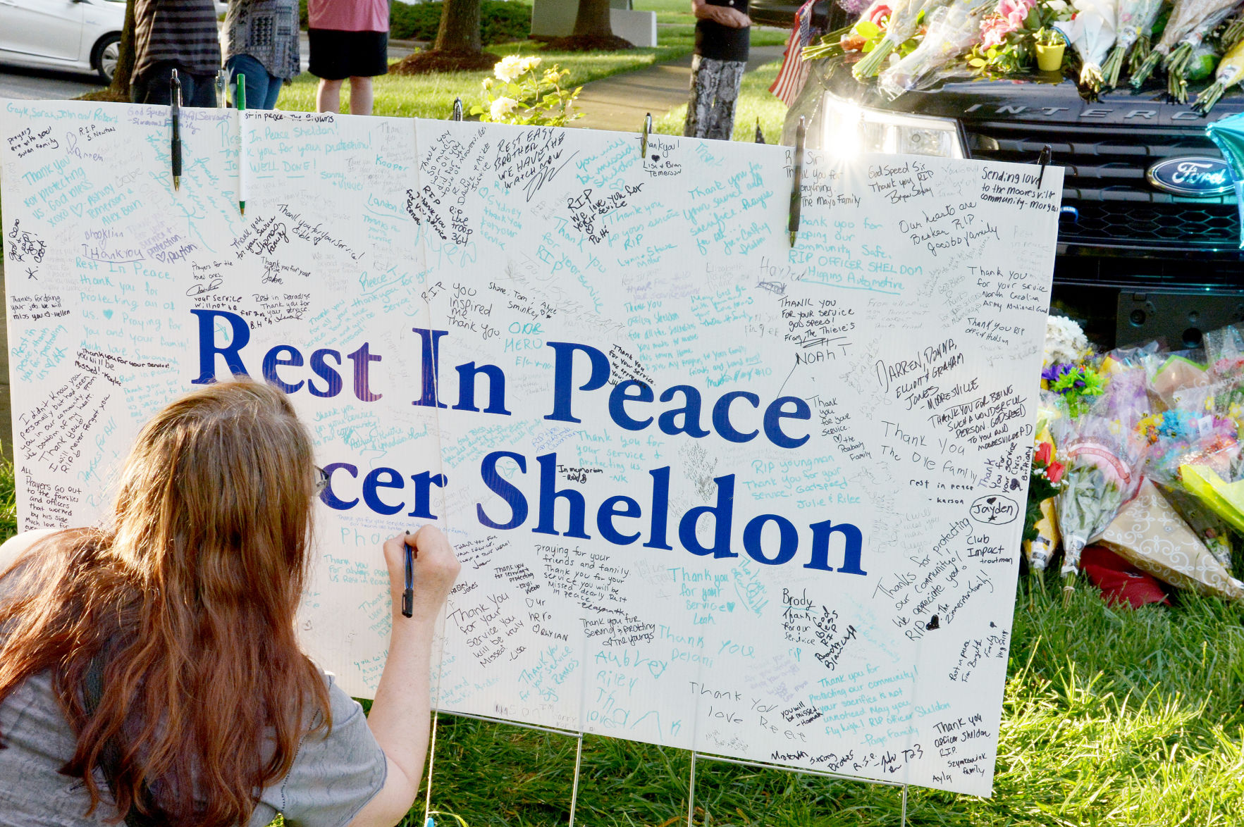 Vigil at car